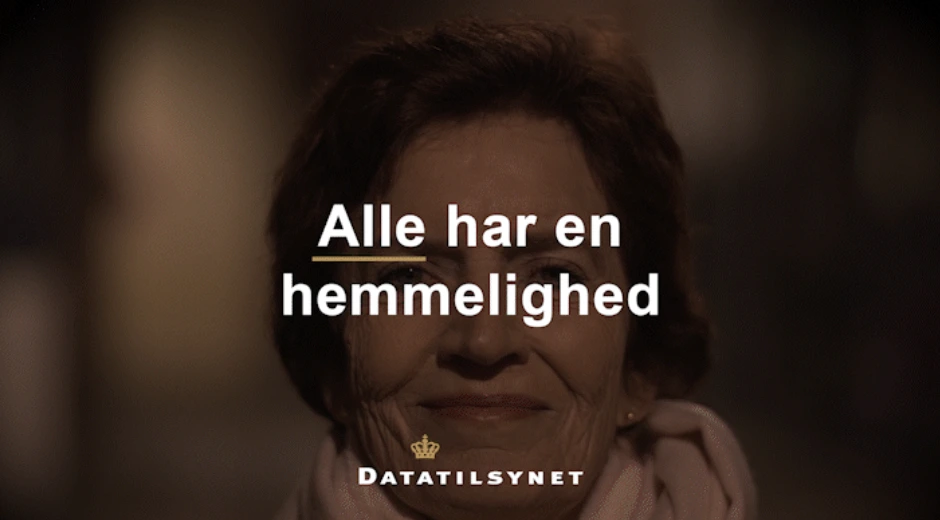 Screenshot of the frontpage for Alle har en hemmelighed