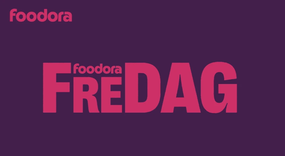 Screenshot of the frontpage for Foodora - bare fordi