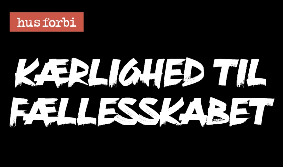 Screenshot of the frontpage for Kærlighed til fællesskabet