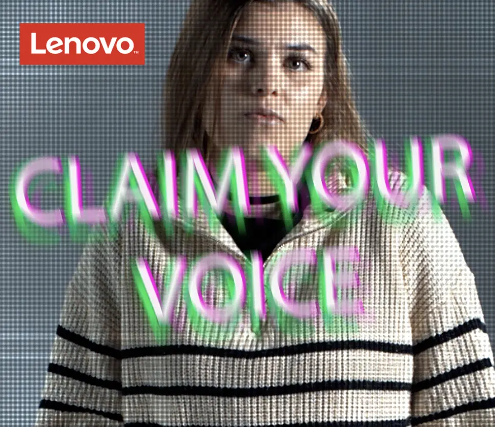 Screenshot of the frontpage for Claim your voice