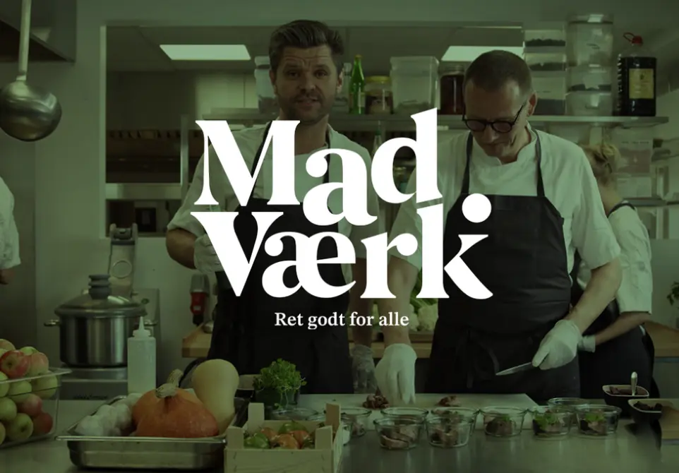 Screenshot of the frontpage for Madværk