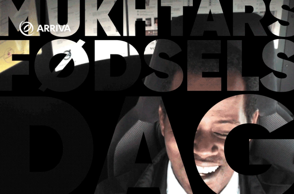 Screenshot of the frontpage for Muhktars fødselsdag